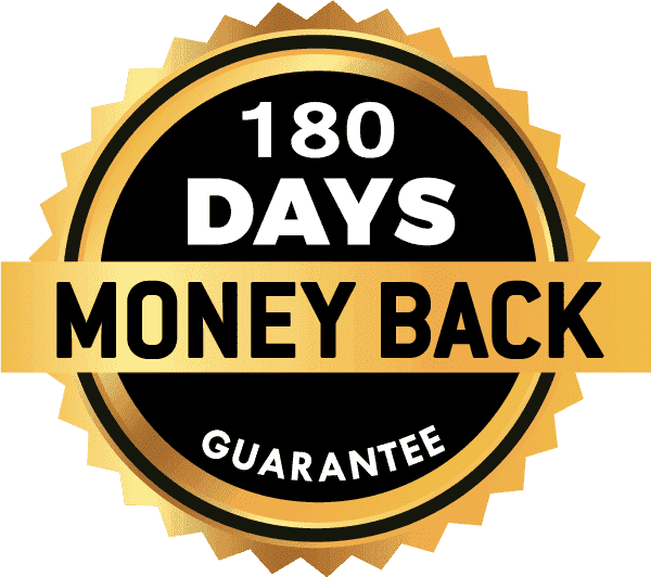 180-day money-back guarantee